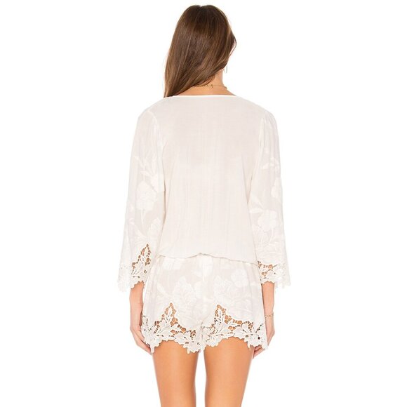 Beach Bunny X Revolve  Lover Letter Crochet Lace Romper - Picture 5 of 13